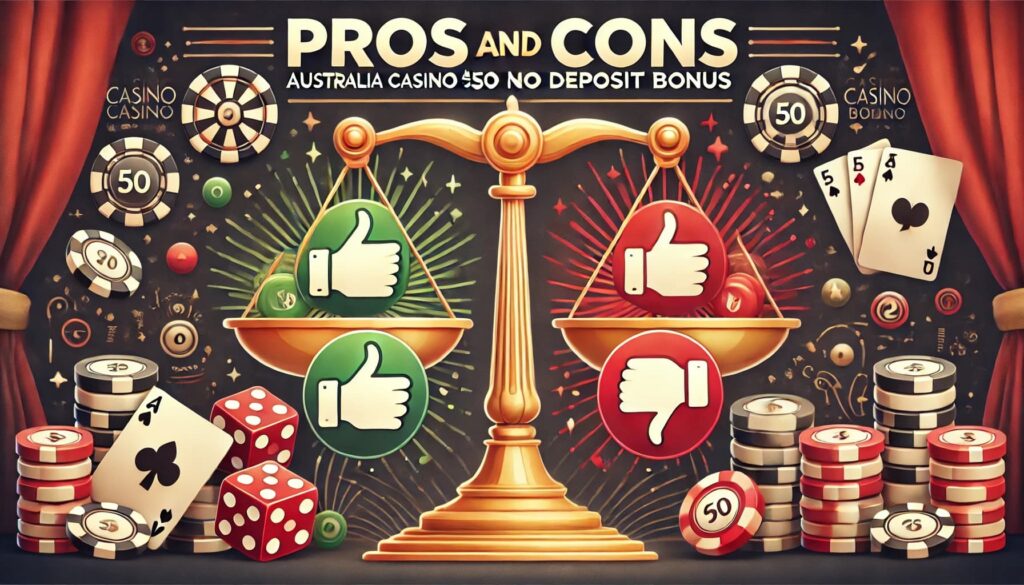 Pros and Cons of Australia Casino $50 No Deposit Bonus